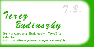 terez budinszky business card